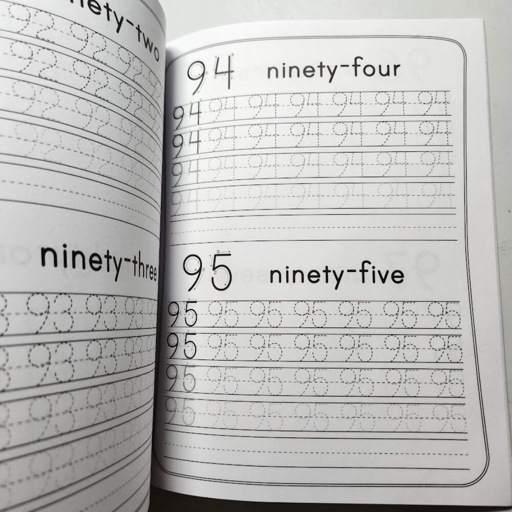 Tracing Numbers 1-100 For Kindergarten Workbook Activity Book Paperback Practice - Picture 4 of 12